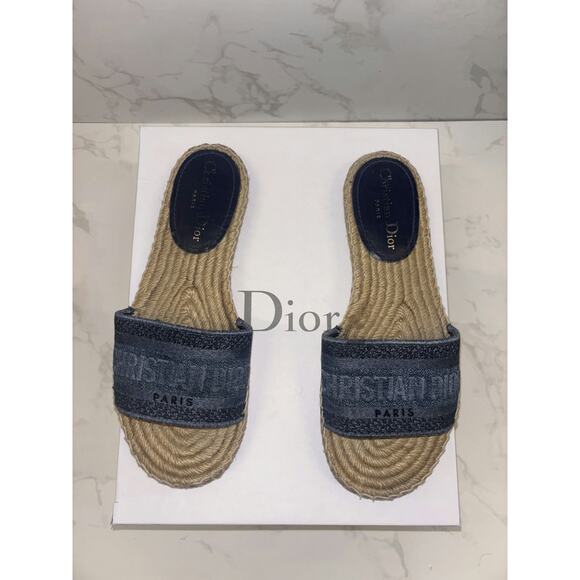 Christian Dior Espadrille Slides - Picture 1 of 5